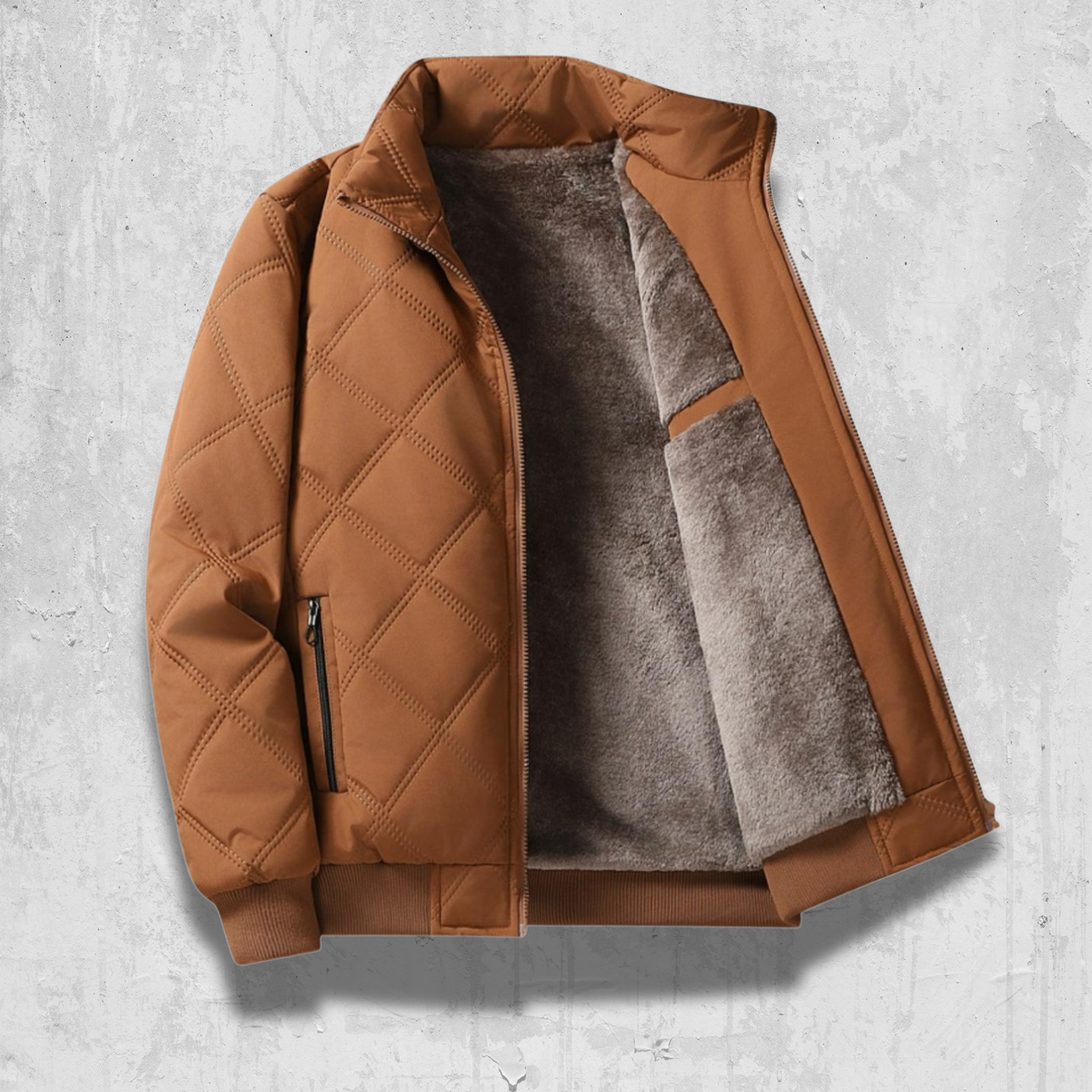 Diamond‑Quilt Bomber