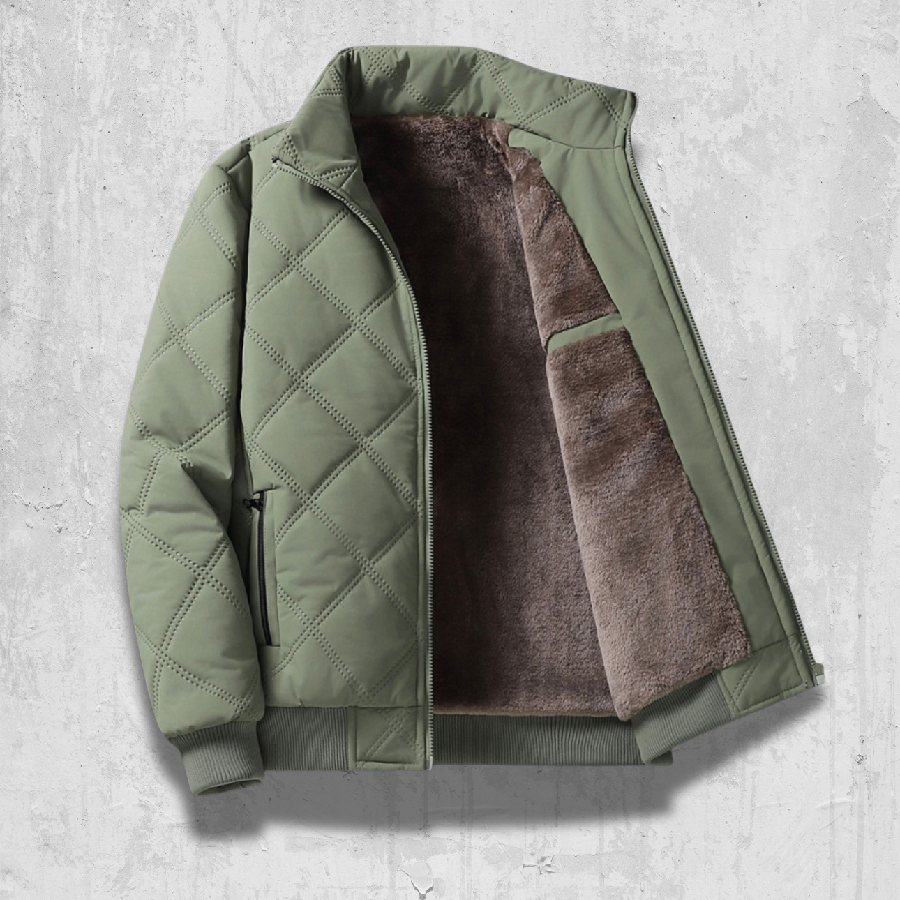 Diamond‑Quilt Bomber